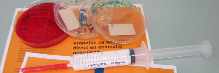 Microbiologische besmetting van propofol