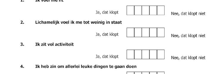 Testen van moeheid bij mensen met kanker