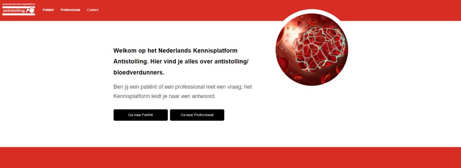 Nederlands Kennisplatform Antistolling brengt informatie en initiatieven op het gebied van antistolling samen